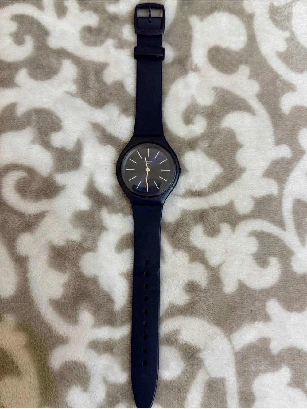 Swatch Skin Skindeep Ultra-Thin Navy Blue Dial Men's Watch SVUN107.
